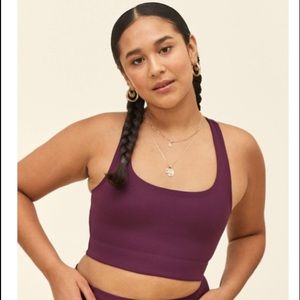 Girlfriend Collective plum Paloma bra, size S